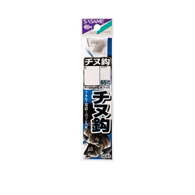 ササメ　AA301 チヌ鈎 糸付 3-1.5 白　【釣具　釣り具】