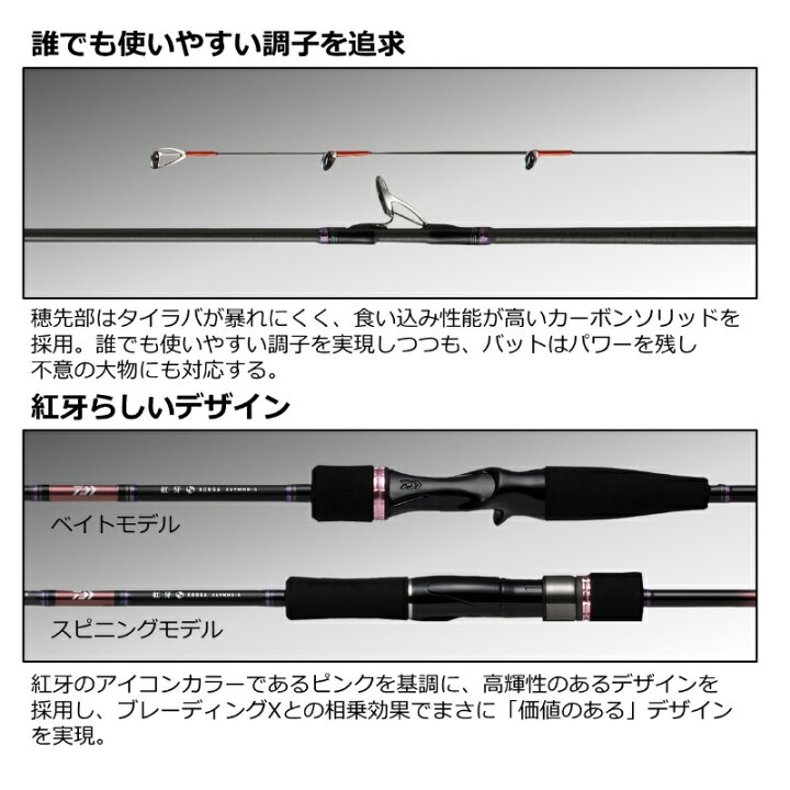 楽天市場】ダイワ(Daiwa) 22紅牙X 69XHB-S / タイラバ 鯛 ロッド 