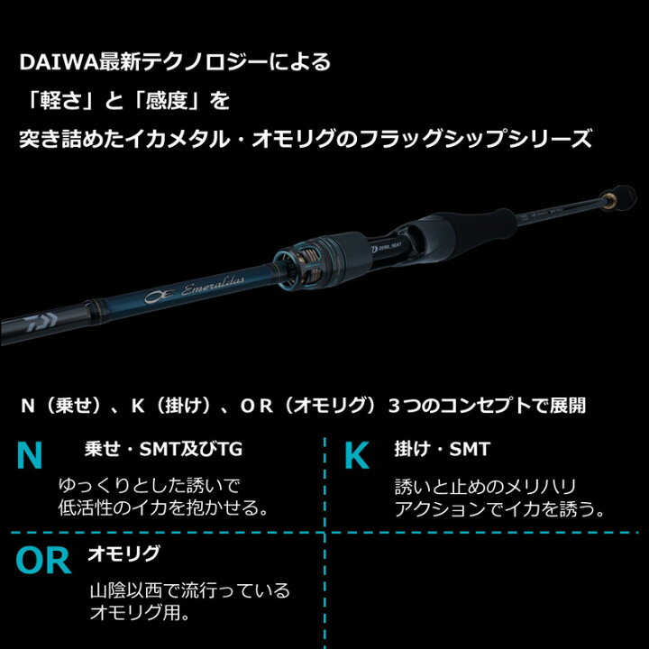 楽天市場】ダイワ(Daiwa) エメラルダス EX イカメタル OR63MLS-SMTT 