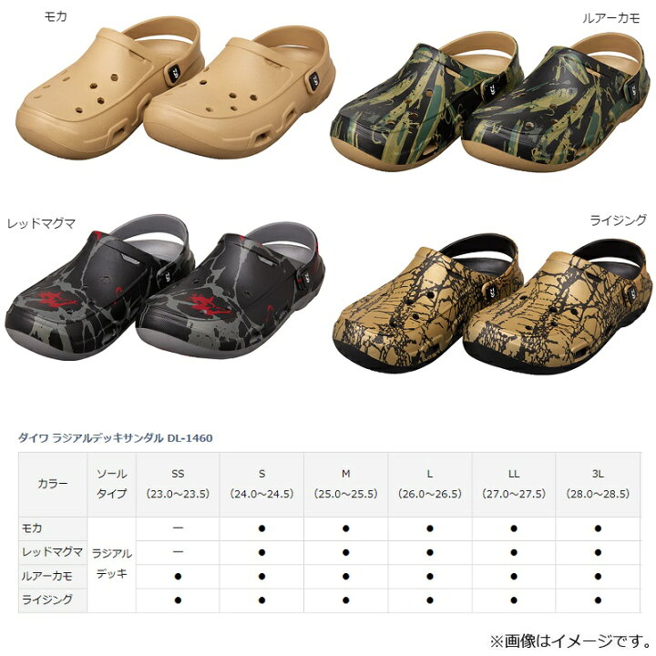 正規取扱店 ダイワ ラジアルデッキサンダル Dl 1460 ルアーカモ Lサイズ 22年新製品4 928円 Www Acabonding Com