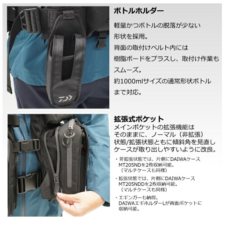 ダイワ Daiwa Df 6122 ジェットブラック ベンチクールゲームベストv フリーサイズ