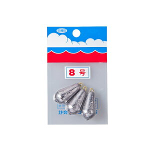 第一精工 パックオモリ (小袋入) ナス型 8号 【釣具 釣り具】