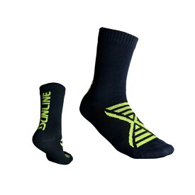 サンライン(Sunline)　SUW-1108 防水ソックス S ライム　【釣具　釣り具】
