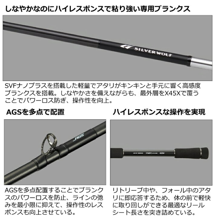 楽天市場】ダイワ シルバーウルフ AIR 83MB-S / チニング ベイト 