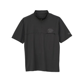サンライン　SUW-04216CW 獅子ジップシャツ(半袖) LL ブラック　【釣具　釣り具】