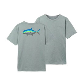 シマノ　SH-005W グラフィック 速乾 Tシャツ XS グレー　【釣具　釣り具】
