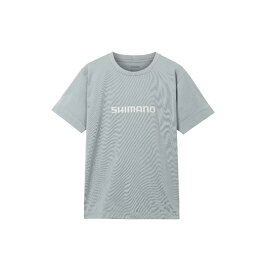 シマノ　SH-021W ドライロゴTシャツショートスリーブ XS グレー　【釣具　釣り具】