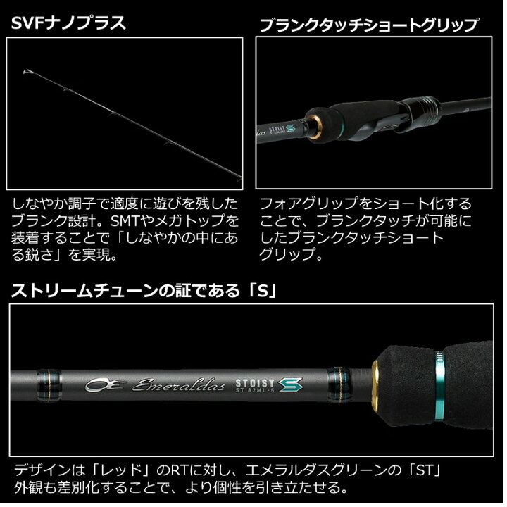 楽天市場】ダイワ エメラルダス ストイストST 83M-SMT 【釣具 釣り具 