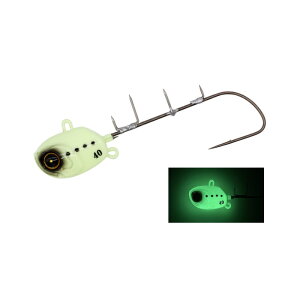 ハヤブサ SW415 瞬貫船太刀魚テンヤ誘い速掛 フッ素フック 40 1 夜光