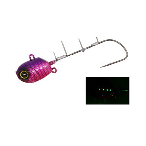 ハヤブサ SW415 瞬貫船太刀魚テンヤ誘い速掛 フッ素フック 50 2 ケイムラムラピン夜光ドット