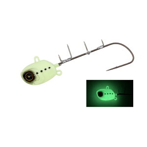 ハヤブサ SW415 瞬貫船太刀魚テンヤ誘い速掛 フッ素フック 60 1 夜光