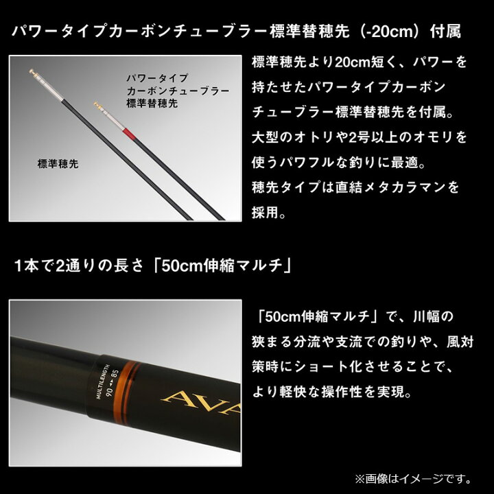 鮎竿 ダイワ アバンサー急瀬抜90・R 替穂先付 なめらか