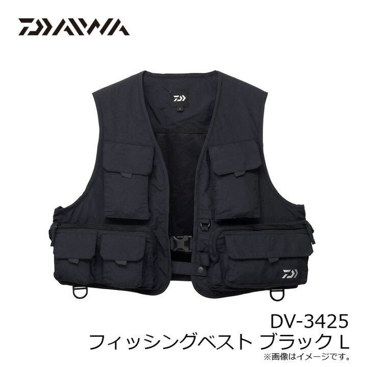 ダイワ DV-3425 フィッシングベスト すっぱく ブラック M