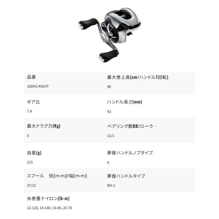 楽天市場】シマノ 25アンタレス 100HG RIGHT / ベイト リール 右巻  