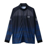 ダイワ　DE-7326 ロングスリーブ ドライシャツ フルジップ ブルー XL