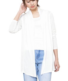 【20%OFFクーポン☆】UV加工トッパー カーディガン カーデ シアーサマーカーディガン M L UVカット 紫外線対策 UV対策 日焼け防止 冷房対策 長袖 トップス アウター 羽織り カットソー 無地 白 黒 薄手 春 夏 ミリアンデニ