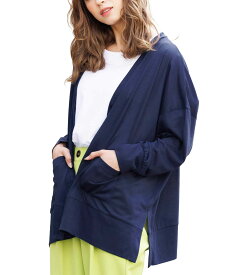 【16%OFFクーポン☆】UVサイドスリットVネックカーディガン シアーサマーカーディガン M L レディース UV 薄手 UVカット 紫外線対策 日除け 日焼け防止 長袖 トップス ガウン ロングカーディガン カットソー 無地 薄手 夏 ミリアンデニ