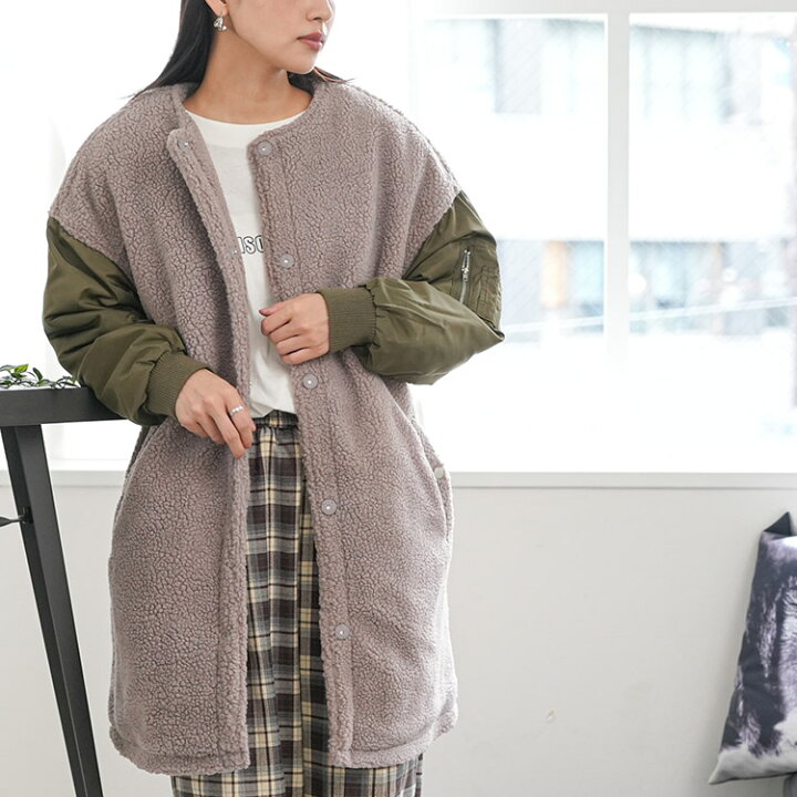 楽天市場】【20%OFFクーポン☆】モッズコート ロングブルゾン ボア 