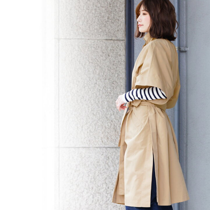 楽天市場】【20%OFFクーポン☆】トレンチケープポンチョコート  