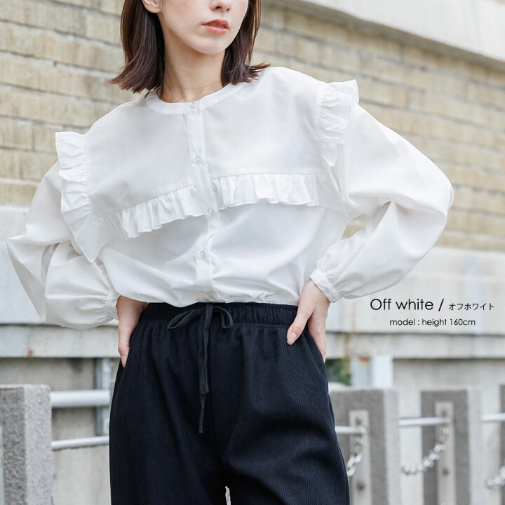 楽天市場】【25%OFFクーポン☆】 エステルブロードフリル切替ブラウス 