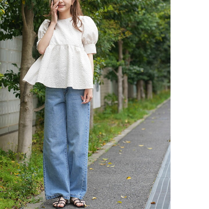 楽天市場】【20%OFFクーポン☆】レディース トップス エンボス加工  