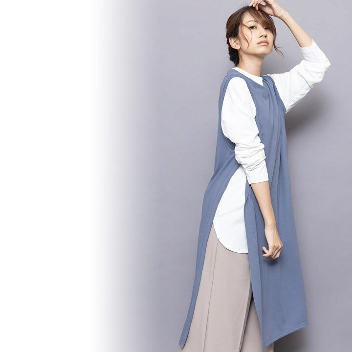 楽天市場】【17%OFFクーポン☆】ロングニットベスト ストレッチ起毛 