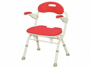 シャワーチェアー アロン化成 背付き・肘掛付き グリーン 抗菌加工 折りたたみシャワーベンチ FS おすすめ 折りたためる 転倒防止 コンパクト 使いやすい