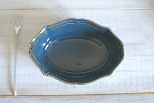 【fucca】classique クラシークシリーズ オーバル17cm深ボウル 楕円鉢 フォレストブルー 人気食器 美濃焼 インスタグラム テーブルウエア 小鉢 デザートボウル サラダボウル 洋食器 西洋皿