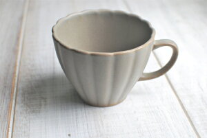 和りんかシリーズ 花びら手付きカップ 灰(グレー) マグカップ コーヒーカップ スープカップ 美濃焼 インスタグラム 【人気食器 美濃焼 インスタグラム】