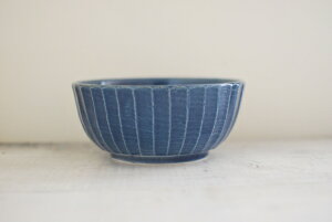 新商器 しのぎ深ボウル 瑠璃色  美濃焼【人気商品 和食器 深鉢 】