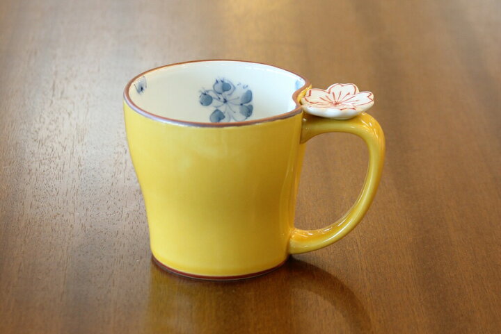 楽天市場 マグカップ 桜 黄 母の日 誕生日 プレゼント 有田焼 かわいい おしゃれ コーヒー コーヒーカップ 有田焼 山忠
