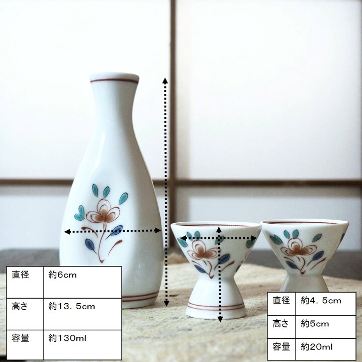 楽天市場】徳利猪口セット 赤絵 1合 有田焼 敬老の日 父の日 還暦 米寿 