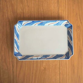 特価品 角皿 中皿 20cm以上 藍色 皿 焼き魚 大きい かわいい 器 呉須 手描き 染付 有田焼 日本製