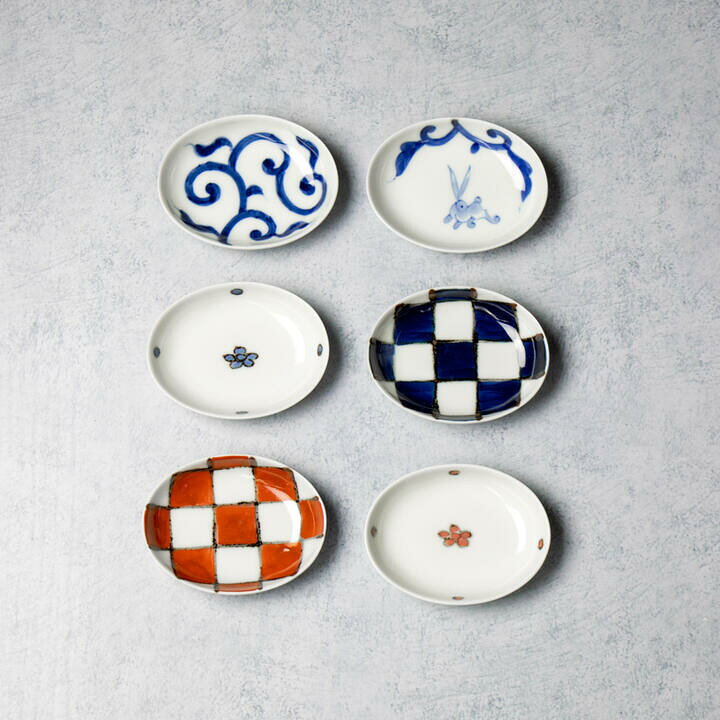 楽天市場 有田焼 楕円豆皿 小皿 2枚セット そうた窯 醤油皿 千代口 薬味 漬物 おしゃれ かわいい 蛸唐草 タコ唐草 うさぎ 兎 桜 市松 陶器 セット 和風 和柄 箸置き 有田焼 山忠 楽天市場 有田焼 楕円豆皿 小皿 2枚セット そうた窯 醤油皿 千代口 薬味 漬物 おしゃれ かわいい 蛸唐草 タコ唐草 うさぎ 兎 桜 市松 陶器 セット 和風 和柄 箸置き 有田焼 山忠