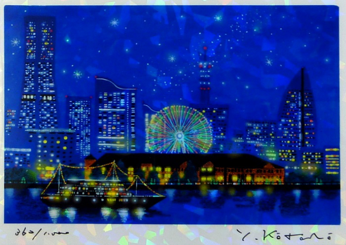 楽天市場】光の港街 ヨコハマグッズ 横浜風景 版画 クリスタルプリント