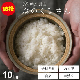 【破格！】米 10kg 送料無料 森のくまさん 熊本県産 令和5年産 米 10kg 送料無料 白米 無洗米 お米 10kg 送料無料 米10kg 送料無料 こめたつ 備蓄米 非常用