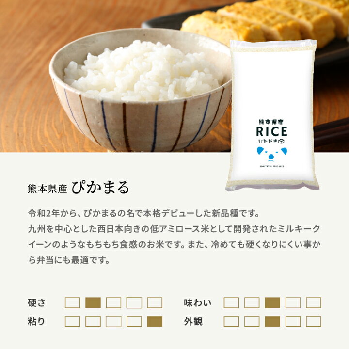 楽天市場】米 白米 27kg 送料無料 ぴかまる 熊本県産 令和7年産 米27 