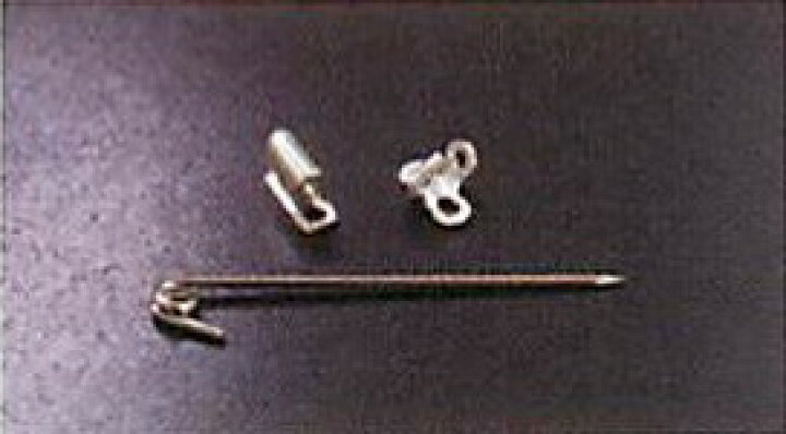 K-0894 オリジナルブローチ金具（カシメ式） 針長 35mm 1セット ピン