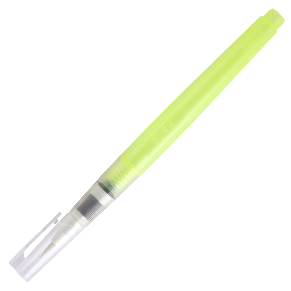 筆と水入れが一体となった便利な水筆ペンです。 あかしや［彩］水筆ペン（丸筆・小） CAM300-S ブレンダーペン 毛筆タイプ 水彩用 水彩毛筆 水彩ペン 小物 携帯用 細め Sサイズ 画材 混色 ぼかし グラデーション 大人の塗り絵 スケッチ カリグラフィー ブラッシュライティング