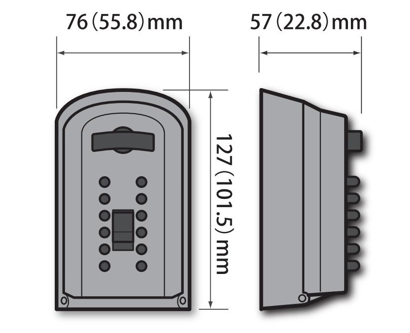 ケイデン 暗証番号 ダイヤル キーボックスPS6 10個セット 鍵番人 壁付け型プッシュ式PS-6