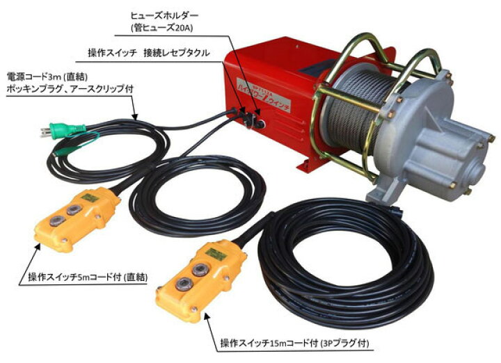 楽天市場】【ユニパー】 荷揚げ機用ウインチ「ハイパワーZウインチ」UP 