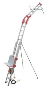 【ユニパー】 荷揚げ機パワーコメットUP-103P-H-3F(標準レールセット3階用・ウインチなし)スライドレール式瓦揚げ機※引っ掛け式ウインチ専用(下置き式非対応)