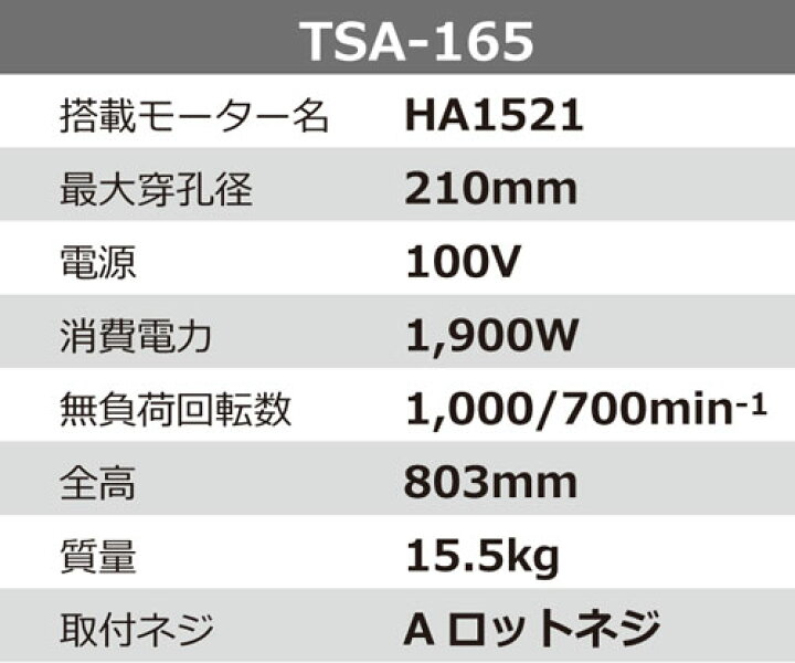 楽天市場】【シブヤ】ダイモドリル（コアドリル）TSA-165 : 工具のプロ 