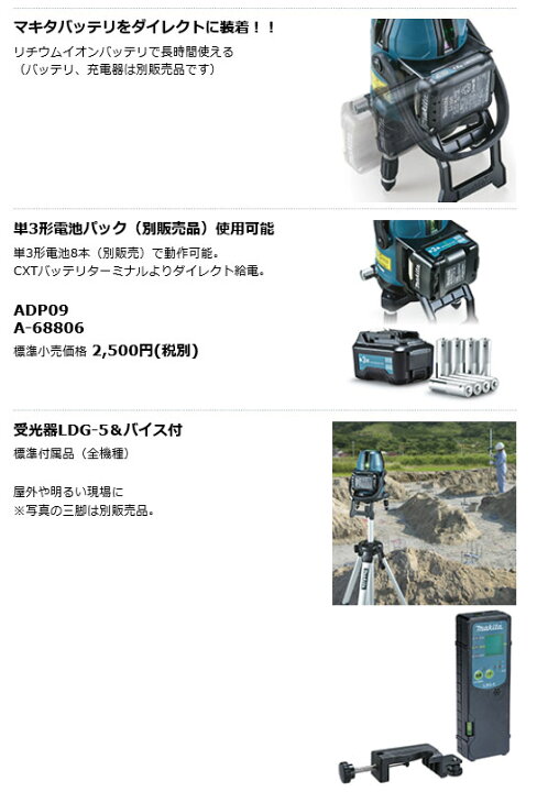 楽天市場】【マキタ】グリーンレーザー墨出し器SK10GD（受光器・バイス  