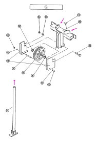 【トーヨーコーケン】上部支柱セット（0.7m×2本セット）#10001131（図116のみ）（荷揚げ機AL4.AL4B用部品）