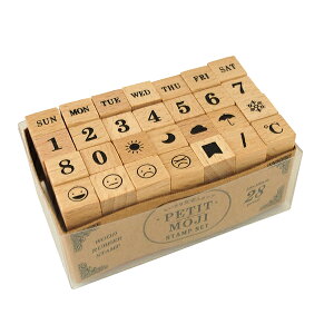 【最大1000円OFFクーポン配布中】こどものかお プチ文字スタンプセット 曜日 月 数字 天気 アイコン Q1234-018 #200#【CHI】