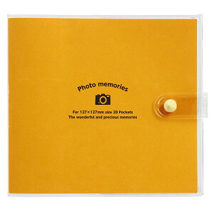 アルバム ナカバヤシ カバーポケットアルバム ましかくサイズ 127×127mm 20枚収納 アカ-PV127-201-1 オレンジ 【写真 収納 かわいい フォトアルバム 手作り ポケットアルバム】#103# #104#【CHI】