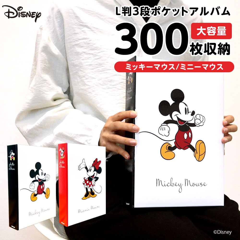 ナカバヤシ Disney ディズニーキャラクター 1PL L判3段 300枚 1PL-IT01 ミッキーマウス ミニーマウス#103#