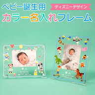 【名入れ代込】【送料込】赤ちゃん UV名入れ 誕生用 アクリル フォトフレーム ベビー ディズニーキャラク…