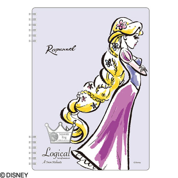 楽天市場 ナカバヤシ ディズニーキャラクター スイング ロジカルwリングノート ディズニープリンセス ラプンツェル A5 A罫 Nw A509 V Disneyzone フエルショップ